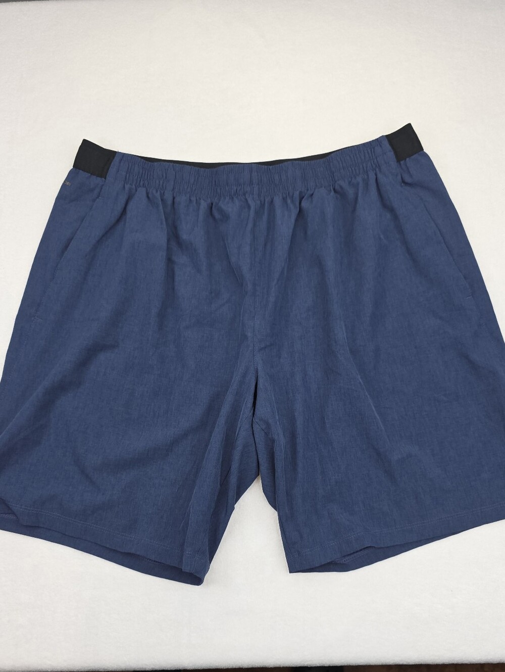 Layer8 Men's Athletic Shorts Blue Drawstring Elastic Waist Qwick-Dry XL 3903